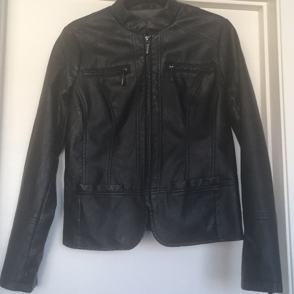Faux leather jacket. Like new!